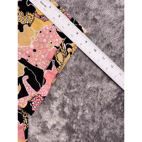 Maeve Surf Shirt XL Womens Anthropologie Linen Animal Print Camp Collar Top - Picture 5 of 8